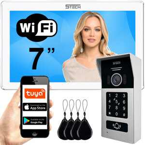 Videodomofon cyfrowy 2-żyłowy 5tech Virgo One Wi-Fi Czytnik Szyfrator